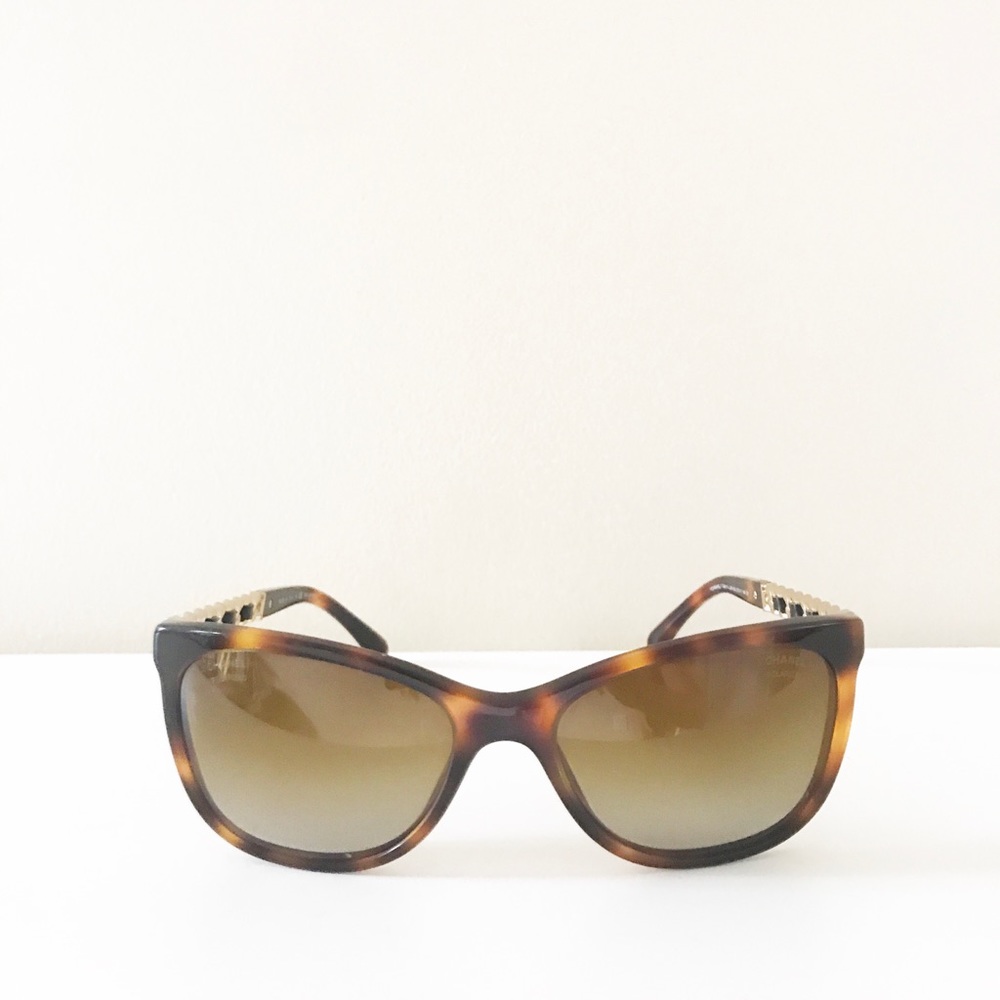 Chanel Polarized Tortoise Shell Sunglasses